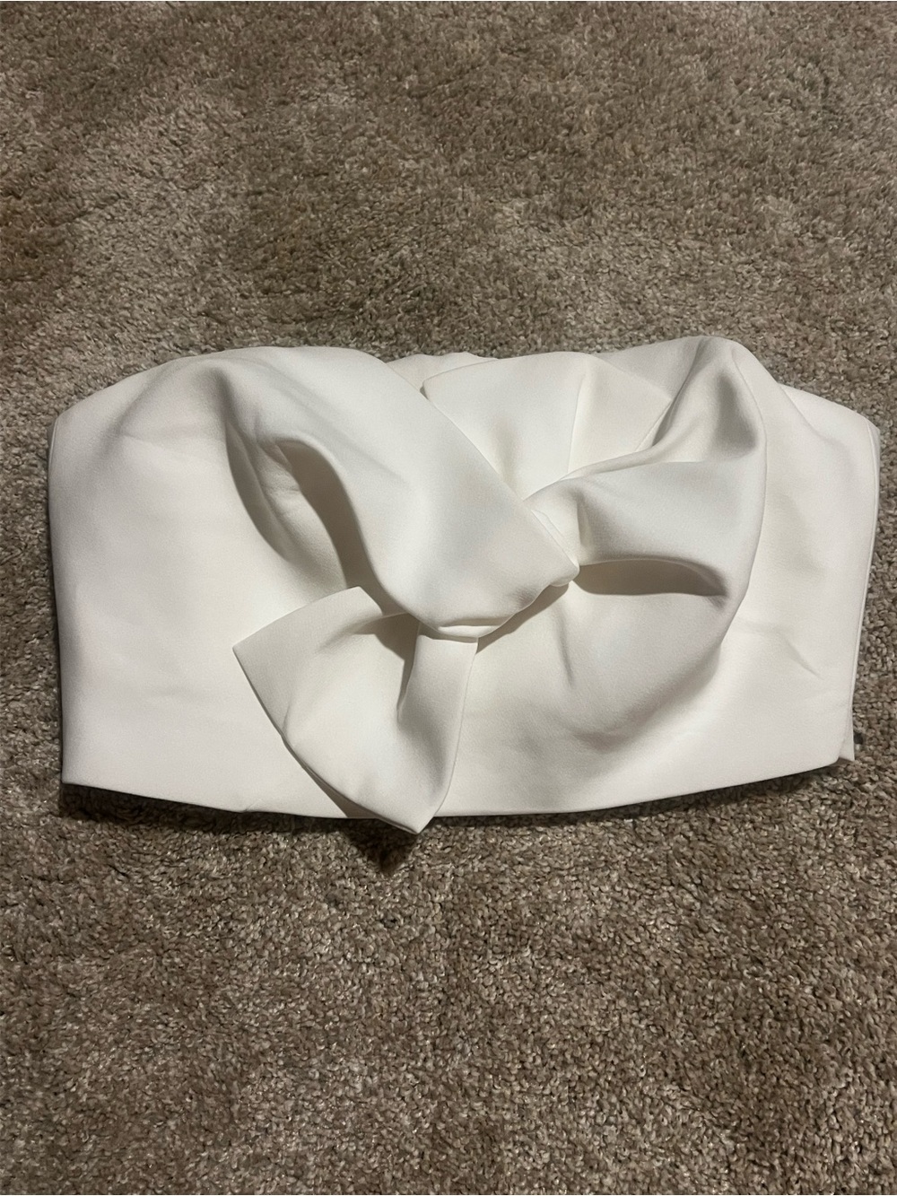Chicwish White Strapless Bow Bandeau Top